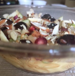 Muesli with yogurt and fruits