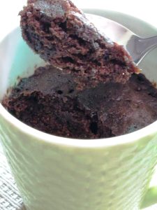 Mug cake in microwave