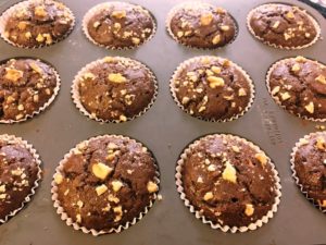 Banana Walnut Chocolate Muffins