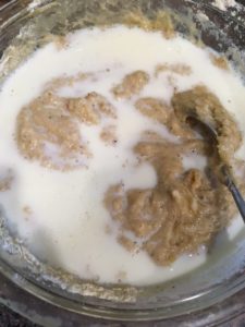 Adjust consistency by adding more milk.
