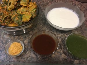 Assemble Palak Patta Chaat ingredients
