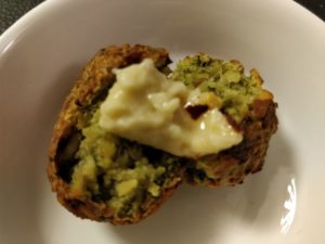 Baked Falafel with hummus