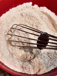 Take flour and baking powder in a bowl