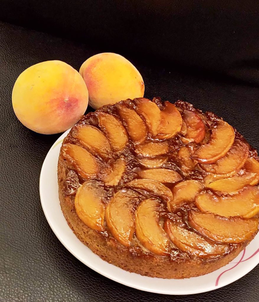 Healthy Peach Upside Down Cake