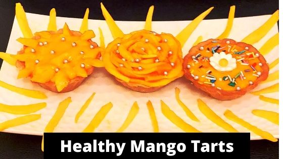 Eggless mango tarts