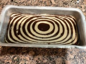 making the Zebra Cake pattern