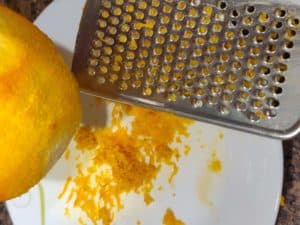 Extracting orange zest