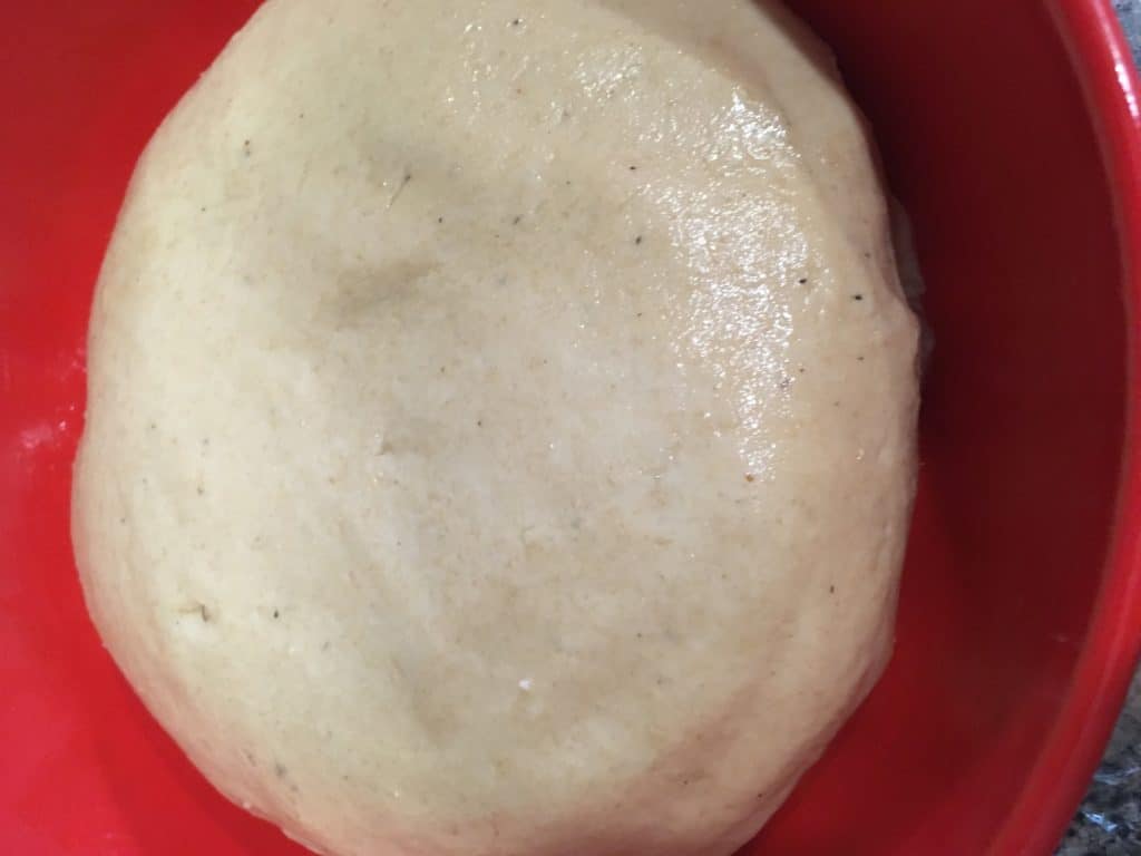  pita bread dough after kneading