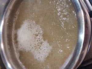 boil agar solution for a minute