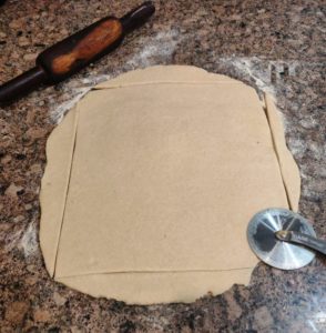 Shaping Christmas bread