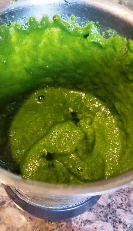 hari chutney with frozen coriander