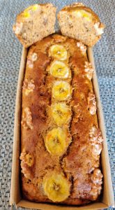 Eggless banana walnut cake