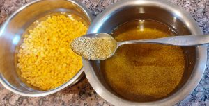 Soak millet and lentils