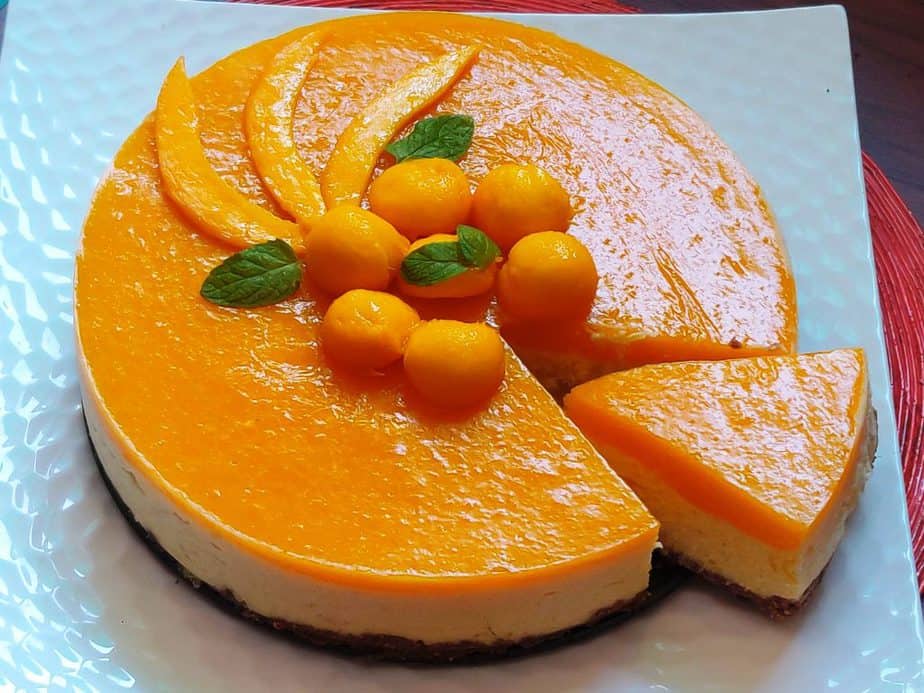 No Bake Mango Cheesecake