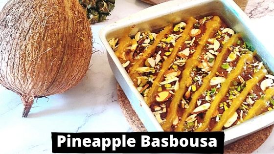 Eggless Basbousa